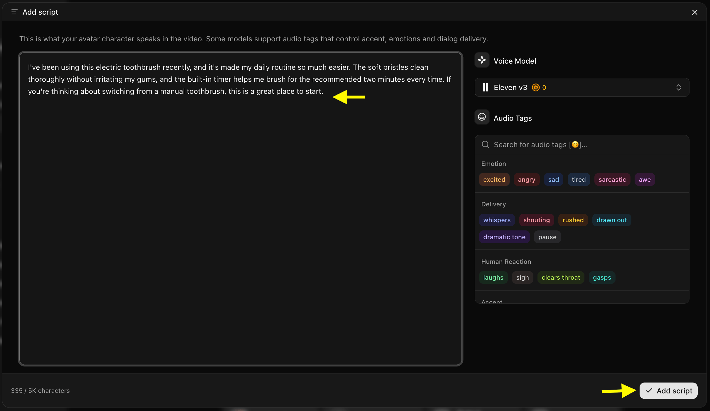Add Script