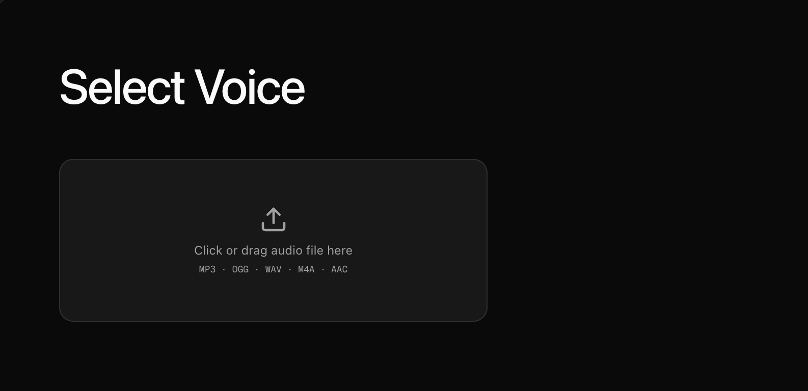 Upload Voice Sample