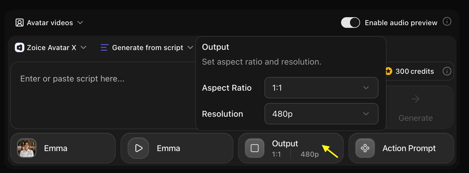 Choose Aspect Ratio and Resolution