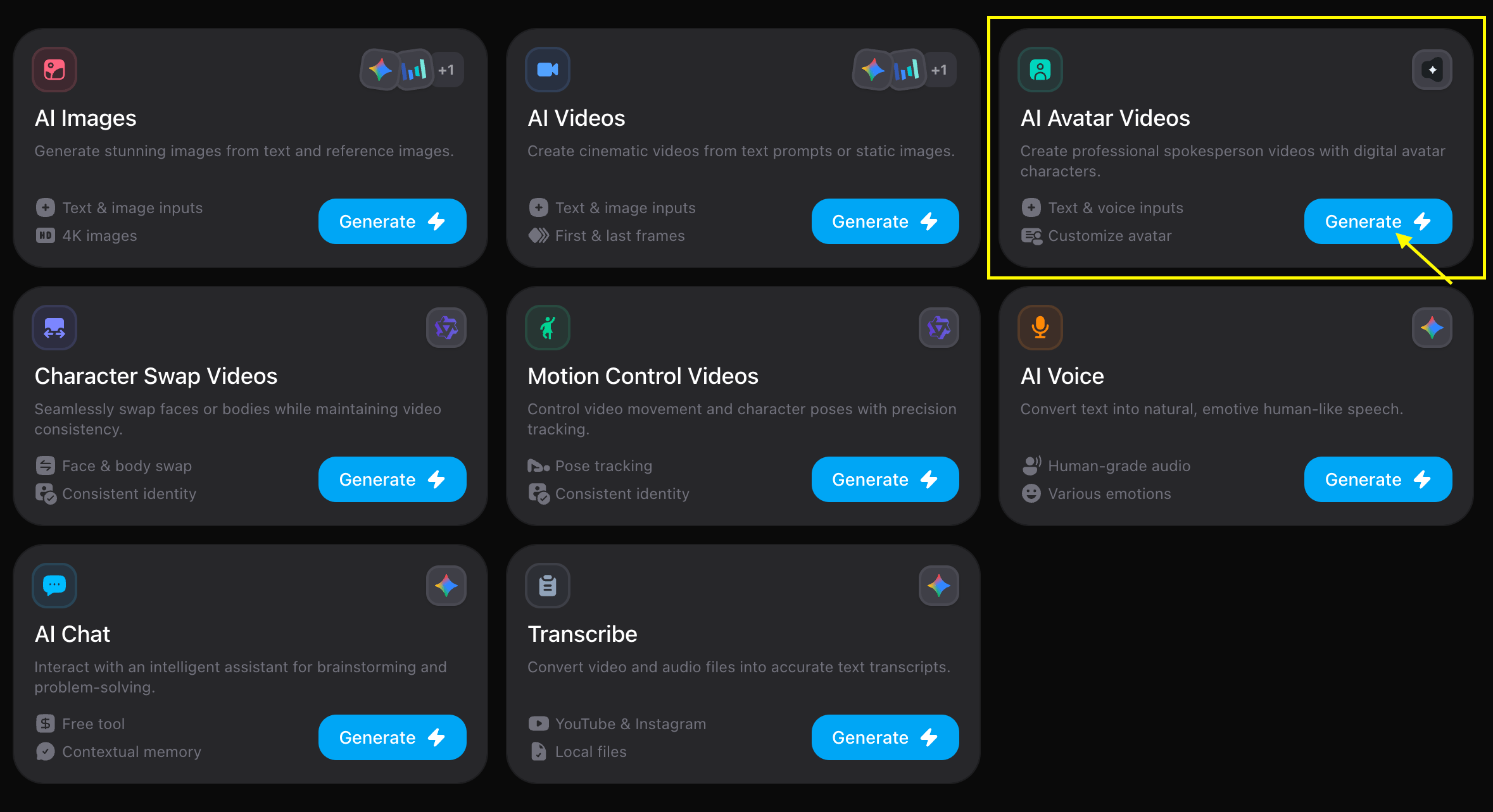Select AI Avatar Videos