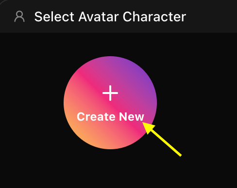 Create New Avatar