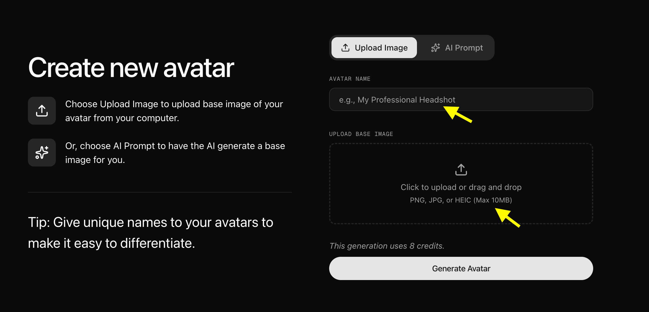 Upload Image Option