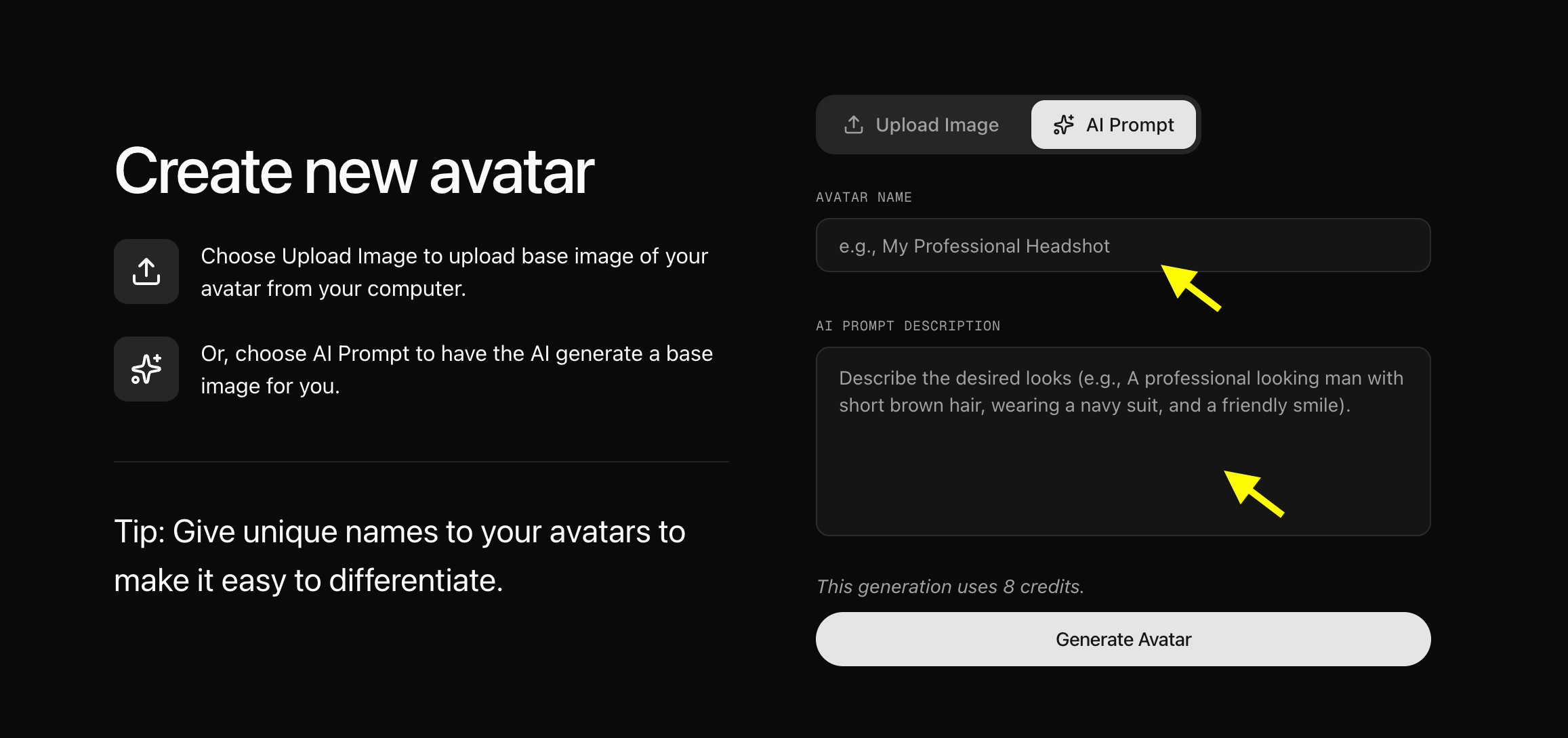 AI Prompt Generation Option