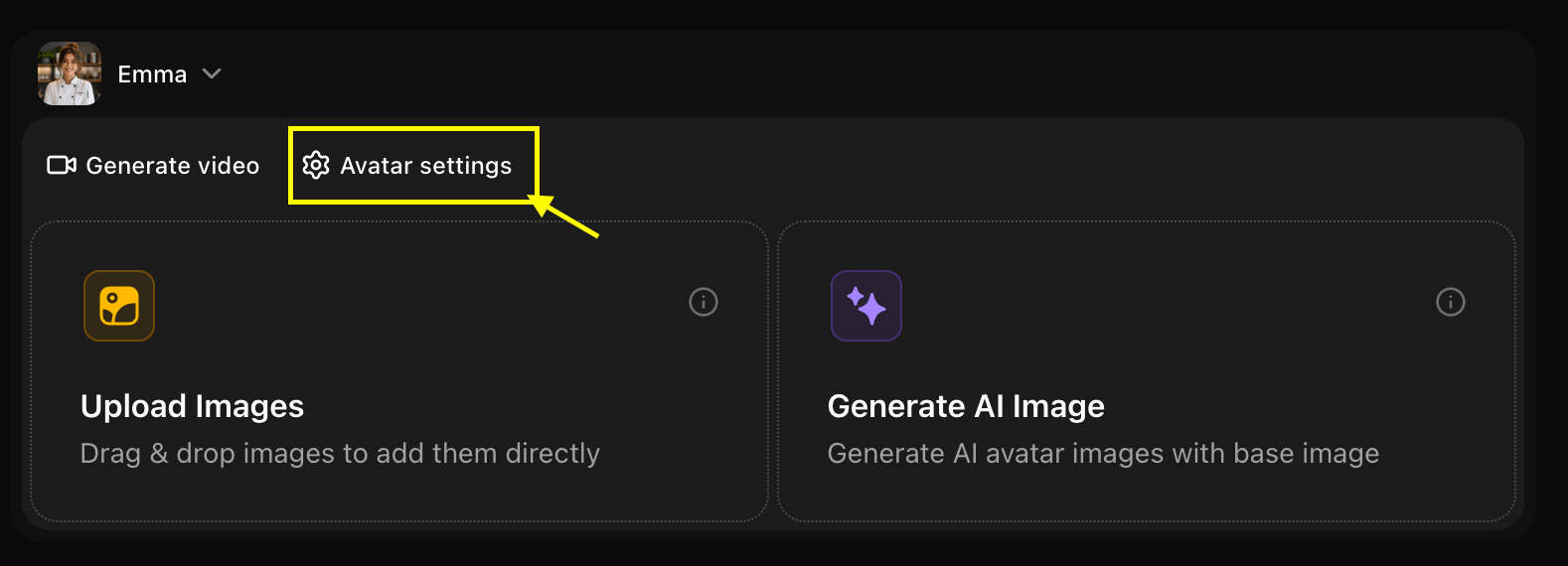 Configure Avatar Settings