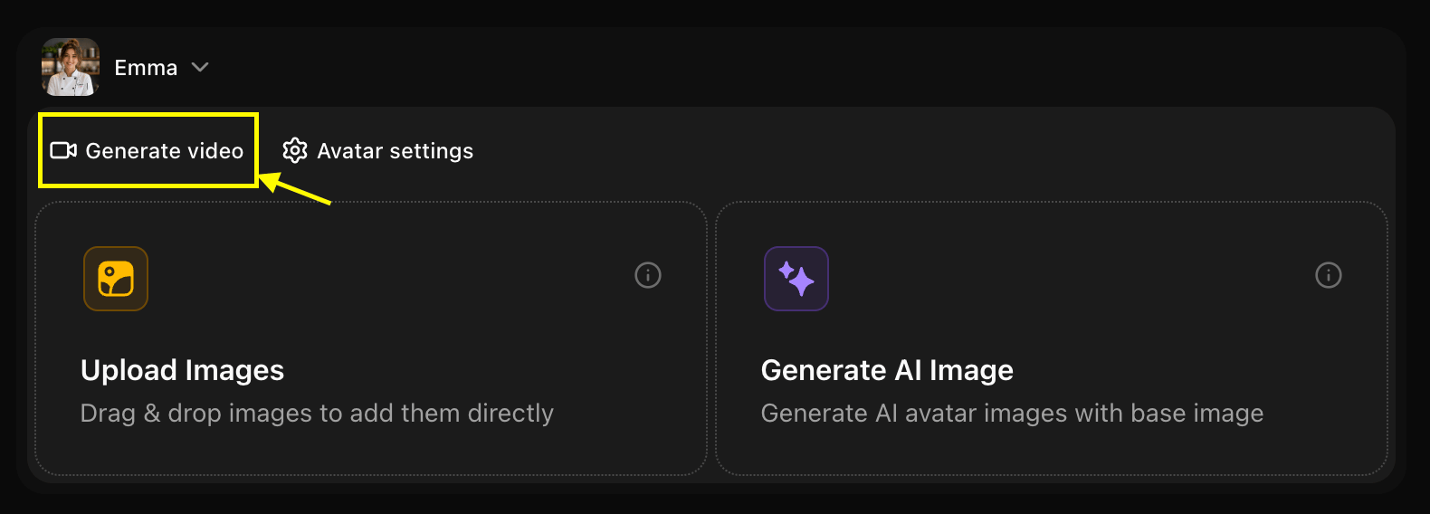 Navigate to Video Generation