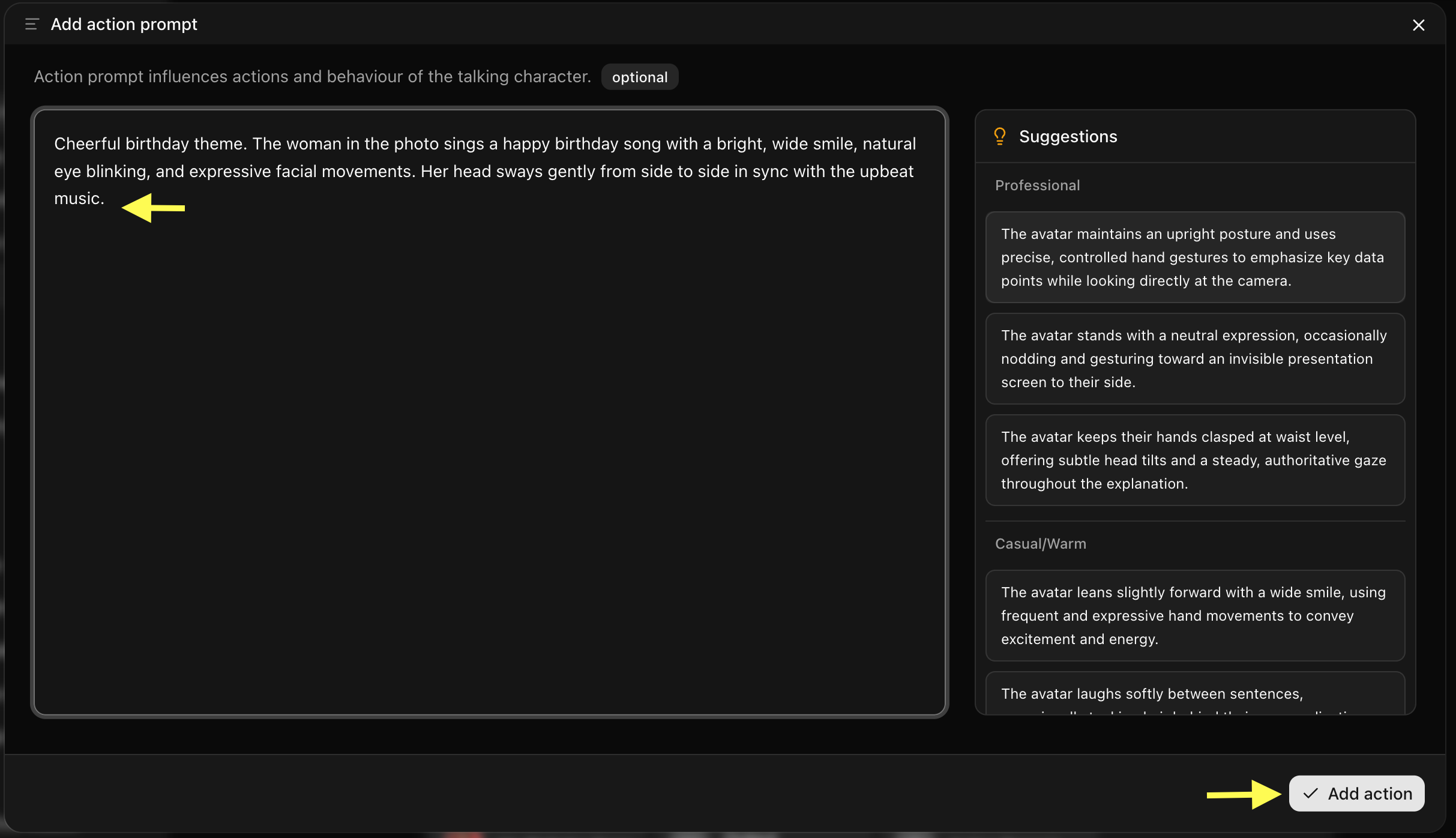 Action Prompt Selection