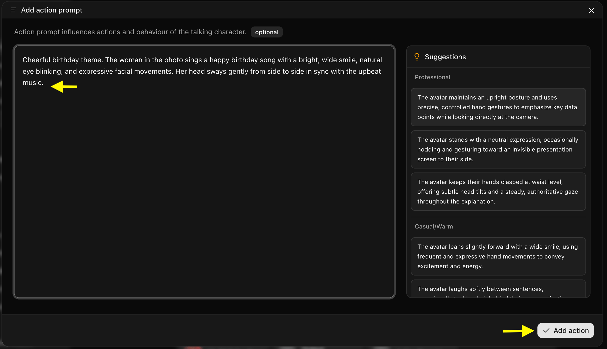 Action Prompt Selection