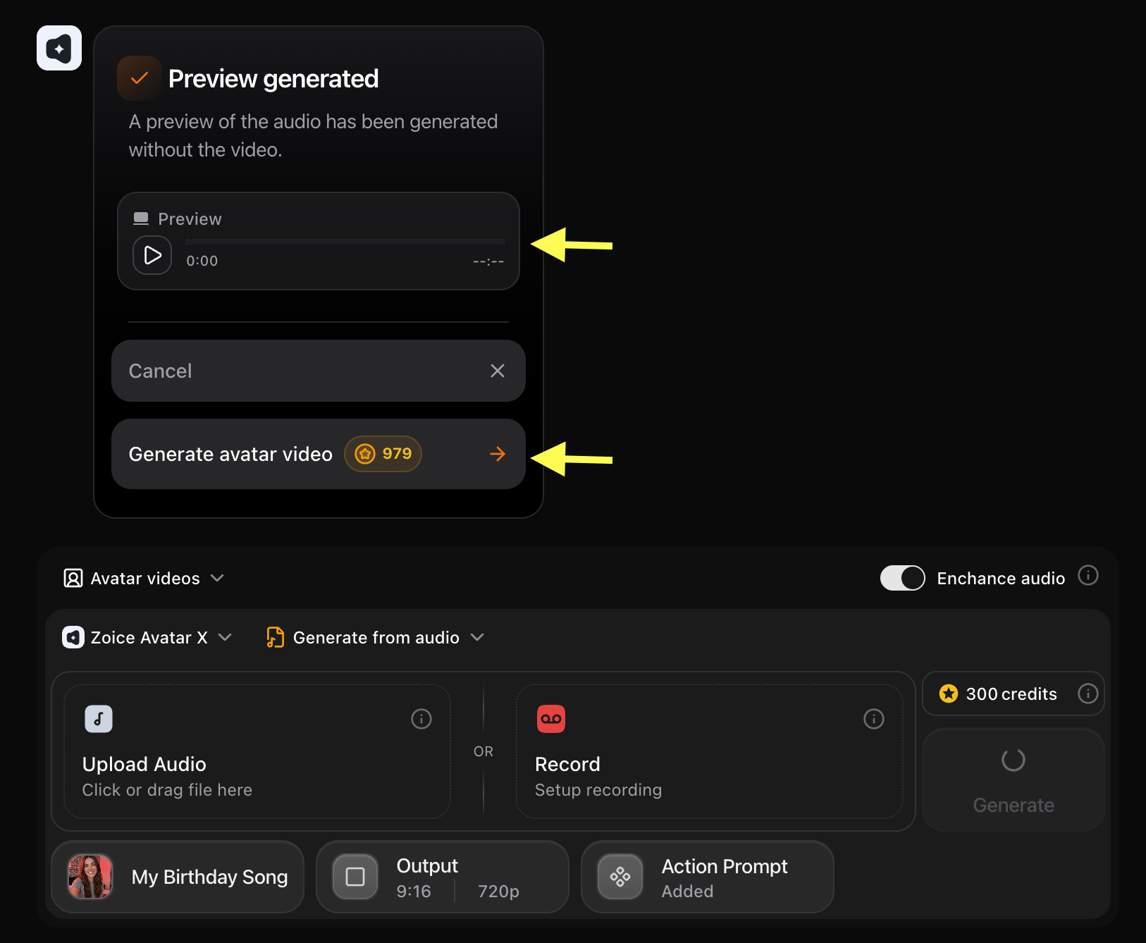 Generated Audio Preview