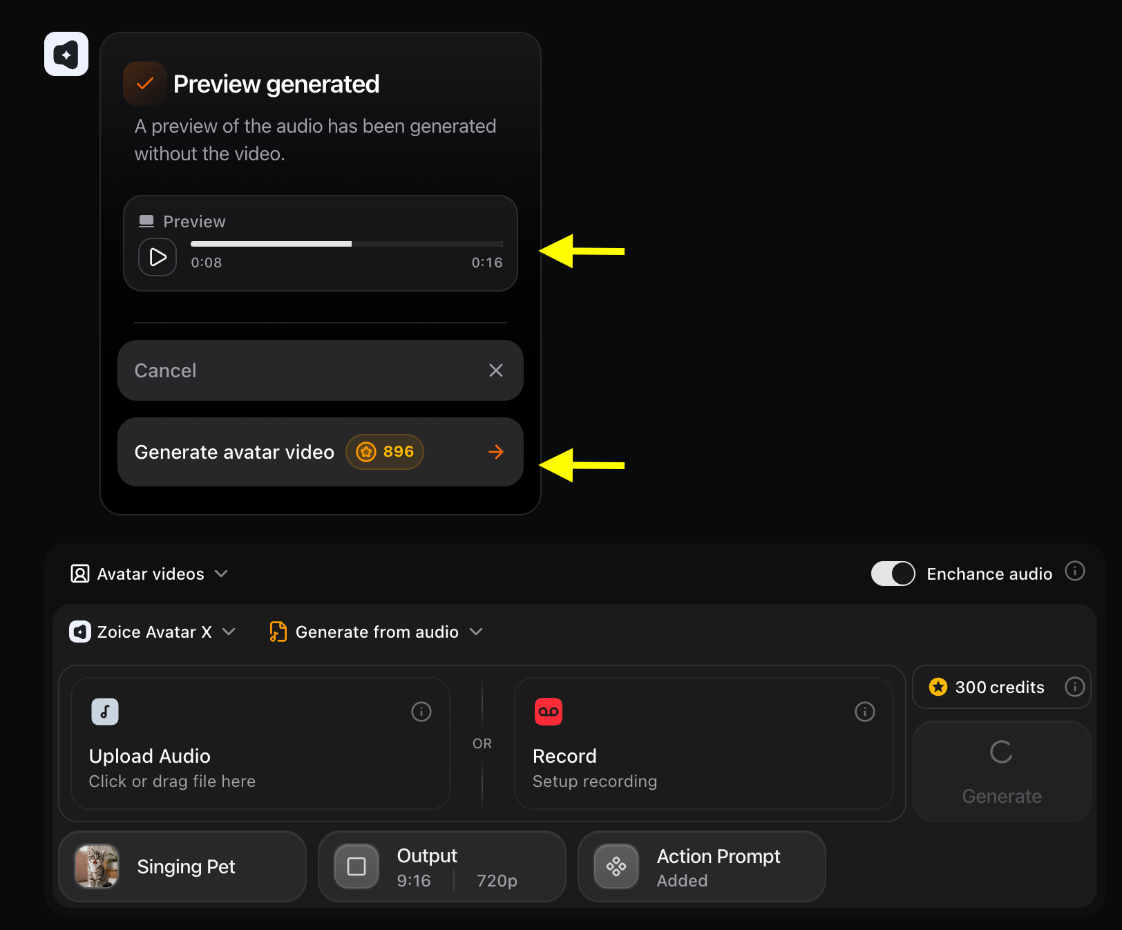 Generated Audio Preview