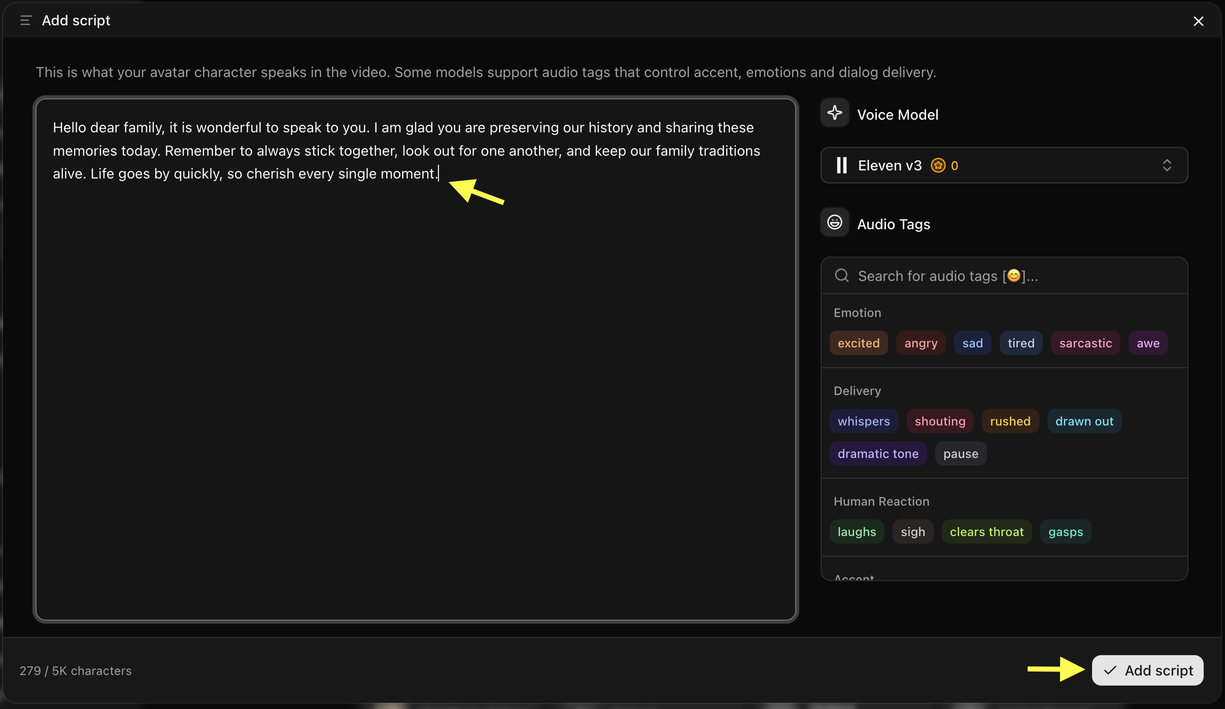 Add Script