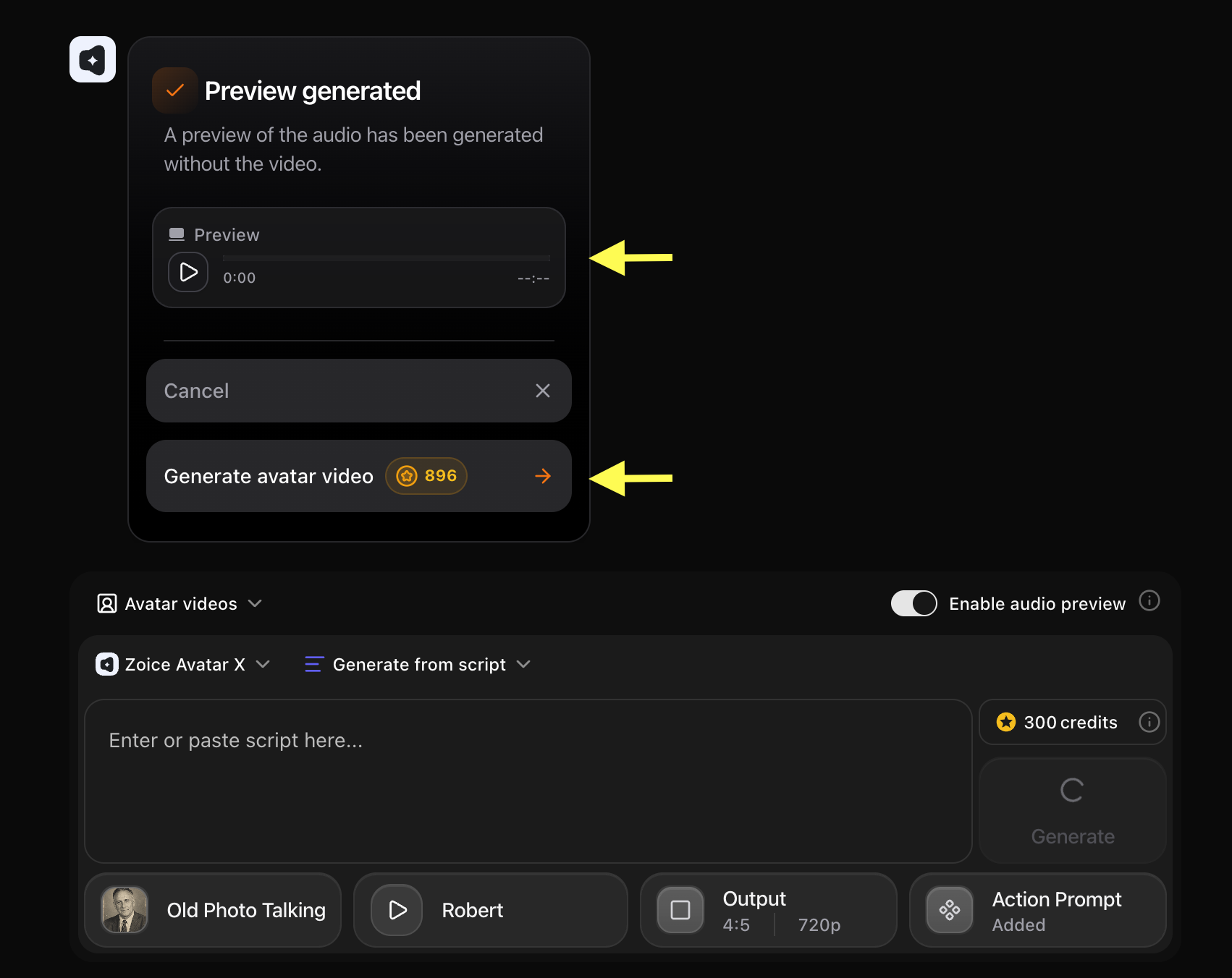 Generated Audio Preview