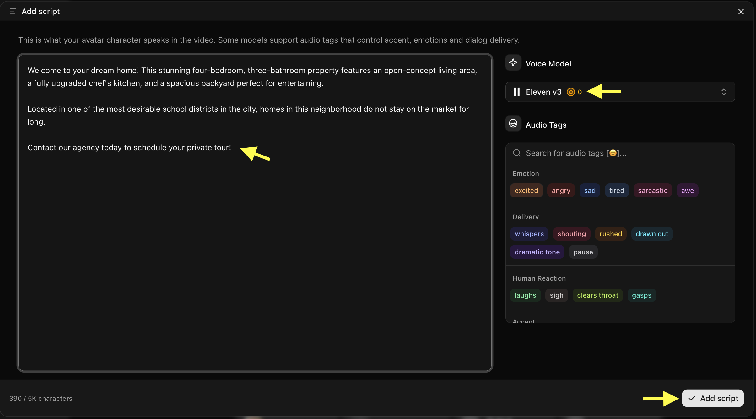 Add Script