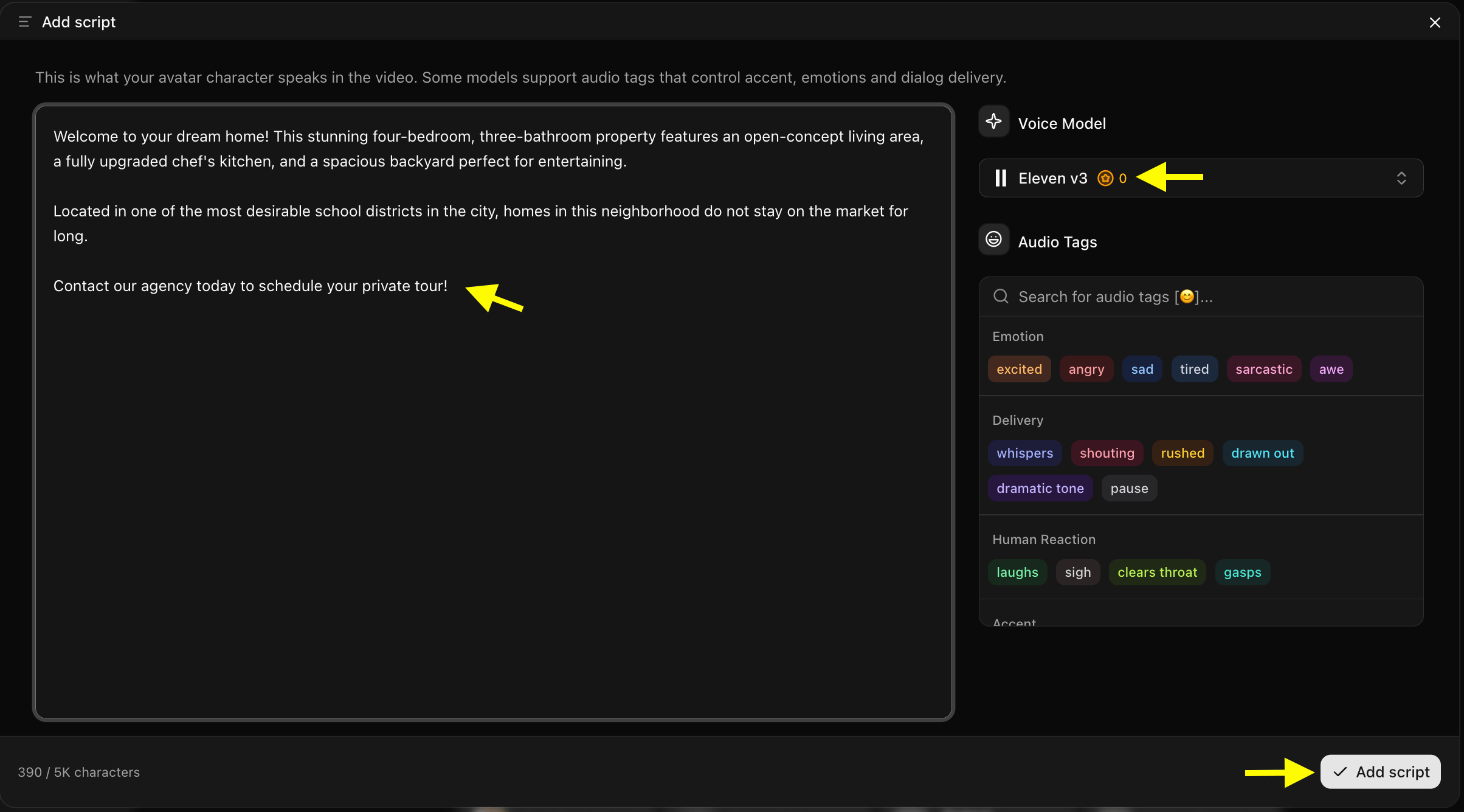Add Script