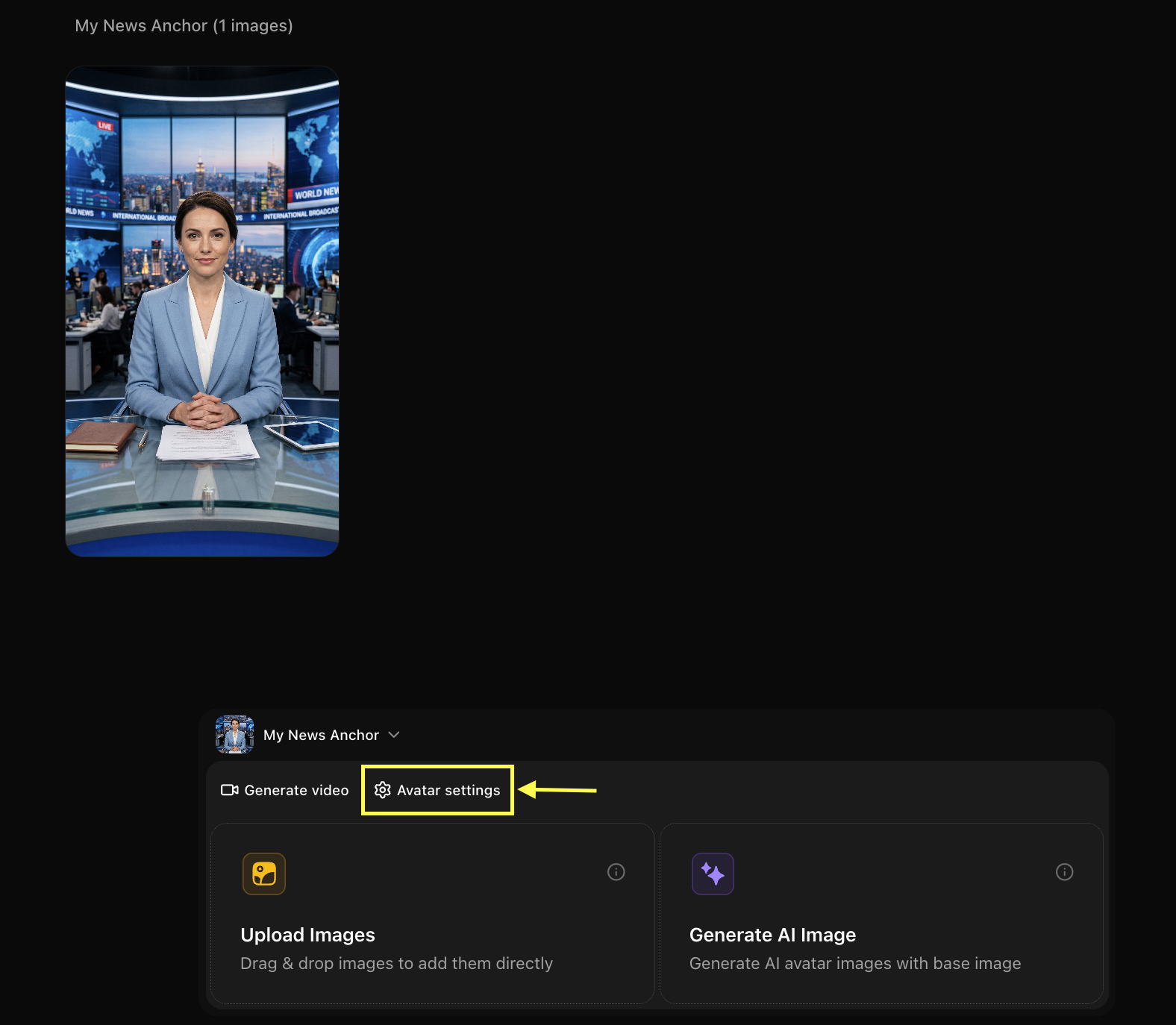 Avatar Settings