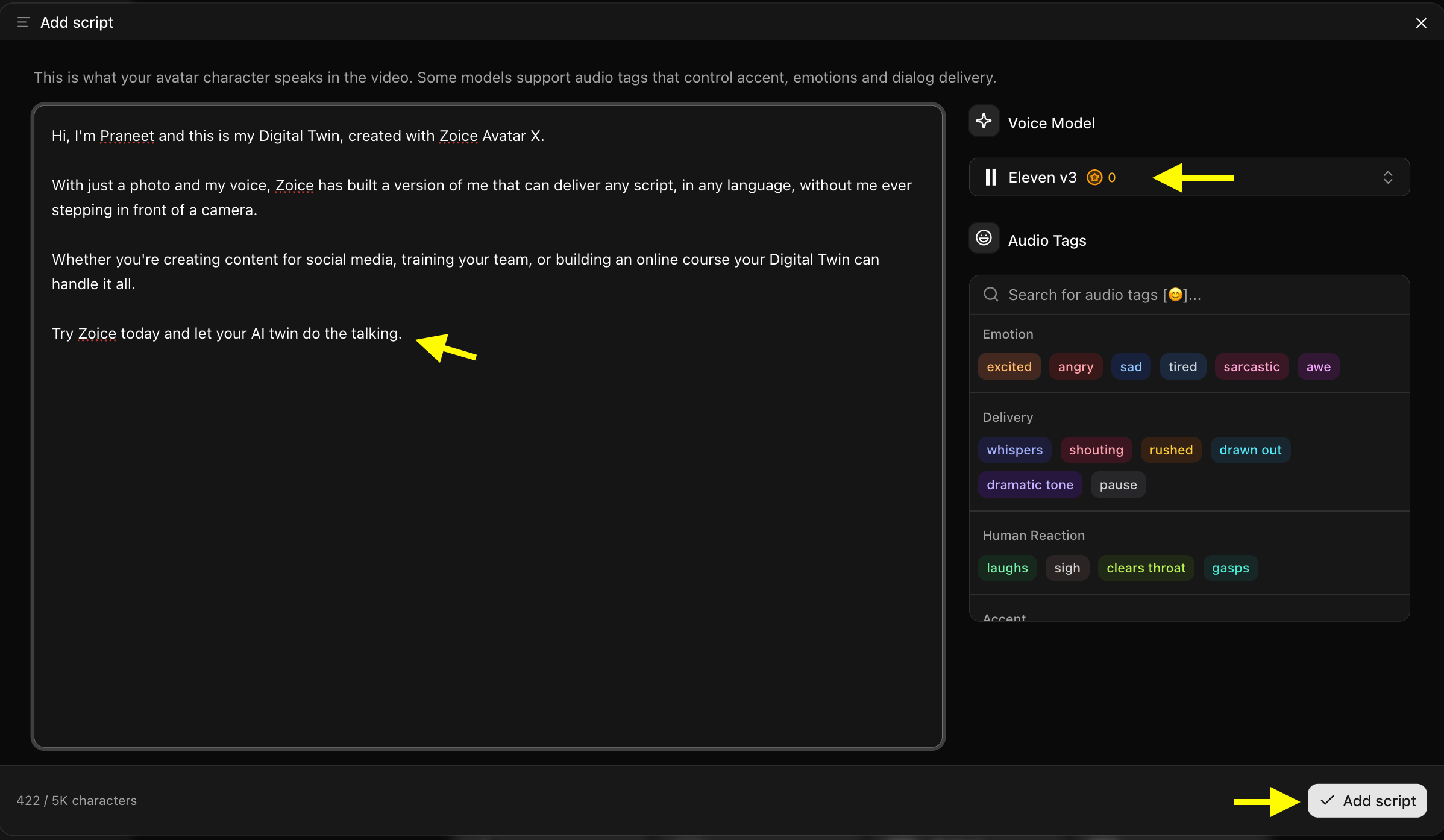 Add Script