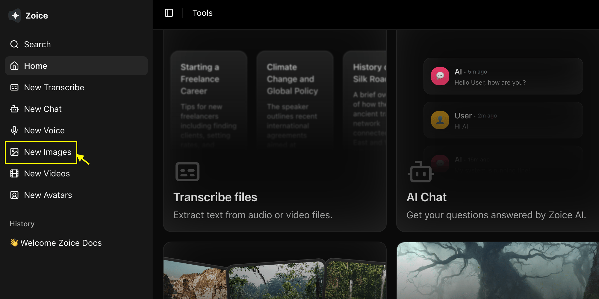Navigate to New Image