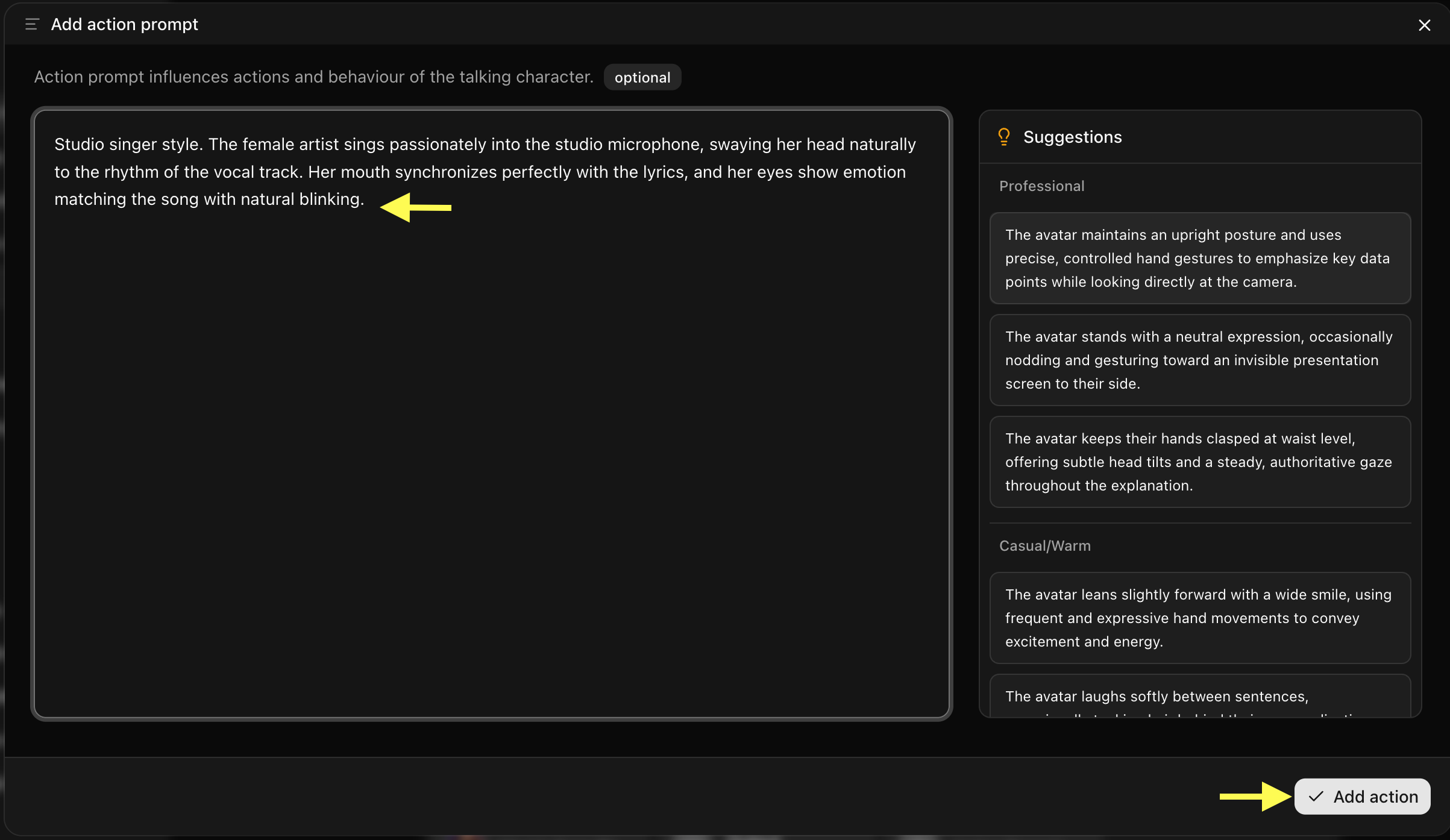 Action Prompt Selection