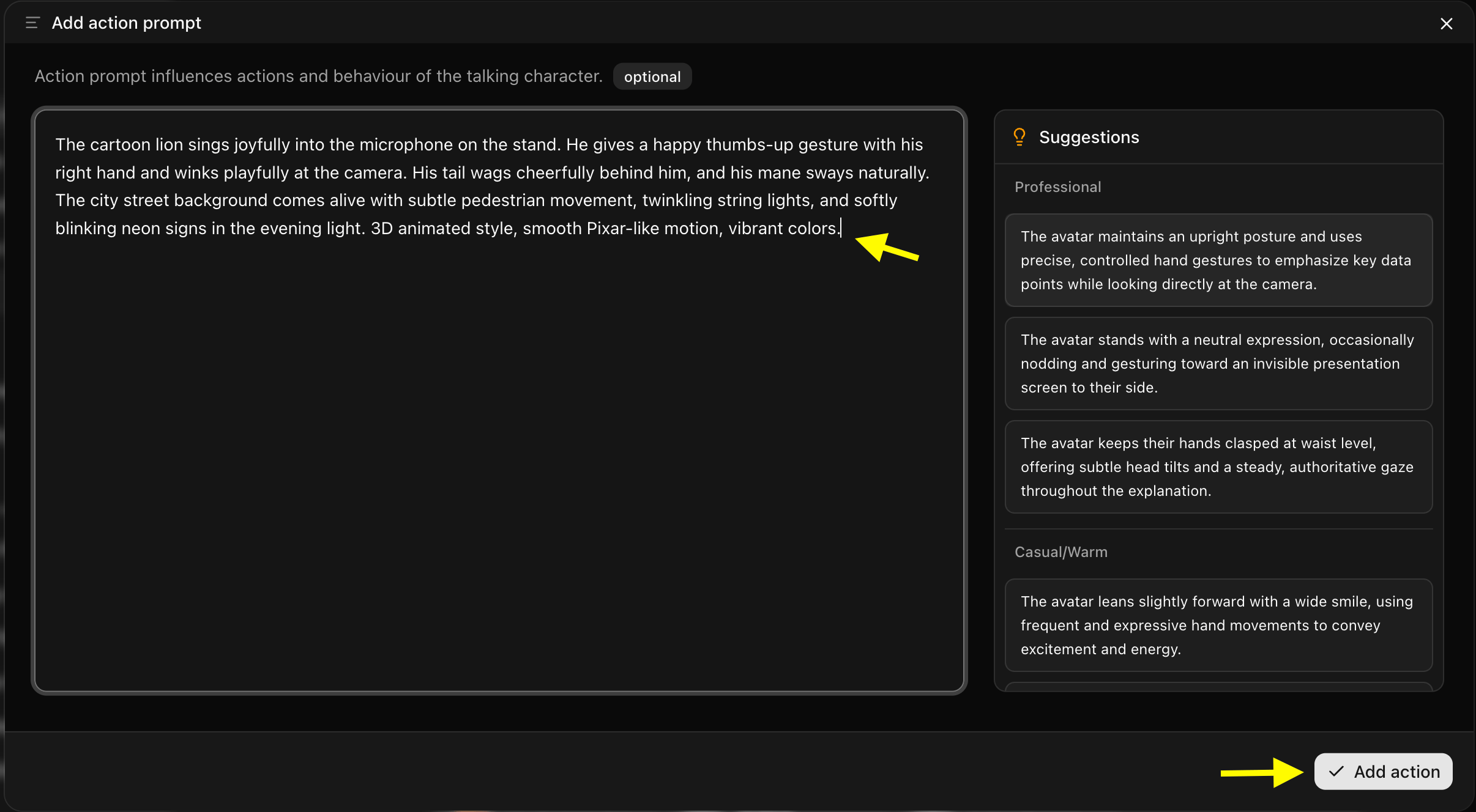 Action Prompt Selection