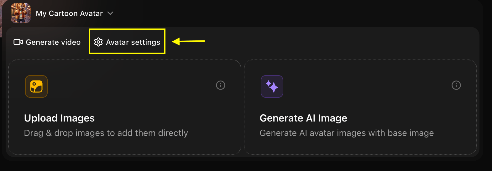 Avatar Settings