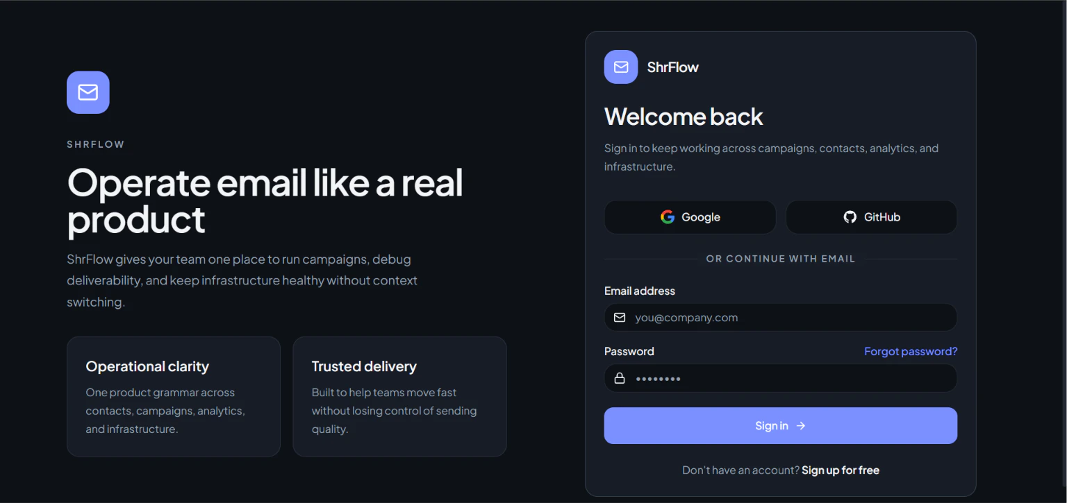 ShrFlow Dashboard