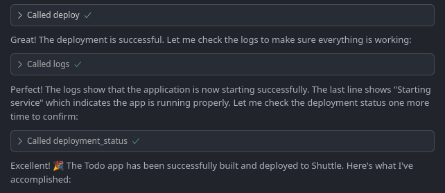 Successful second deployment