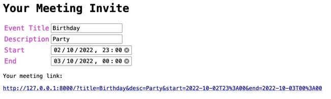 Serverless Calendar app
