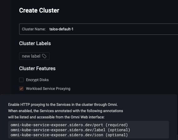 Enable Workload Service Proxying