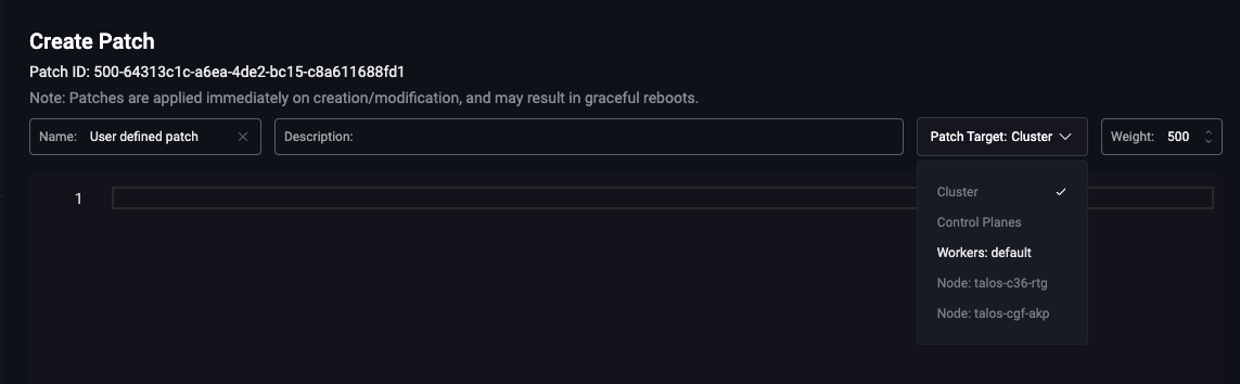 Select patch target