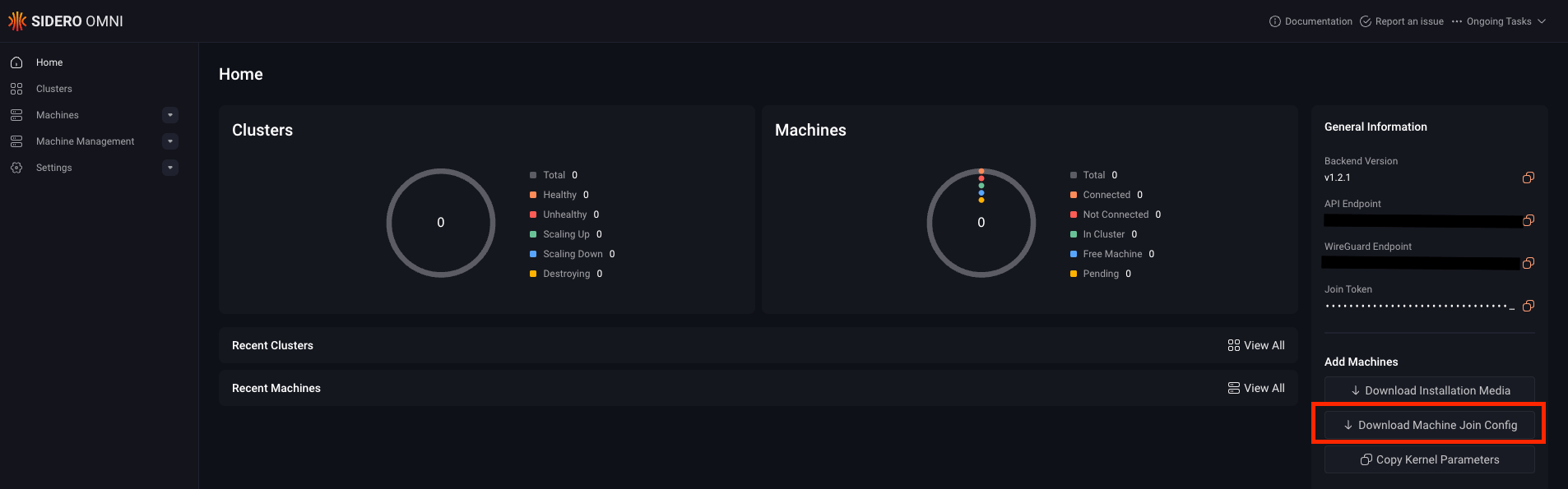 Download Machine Join Config Button