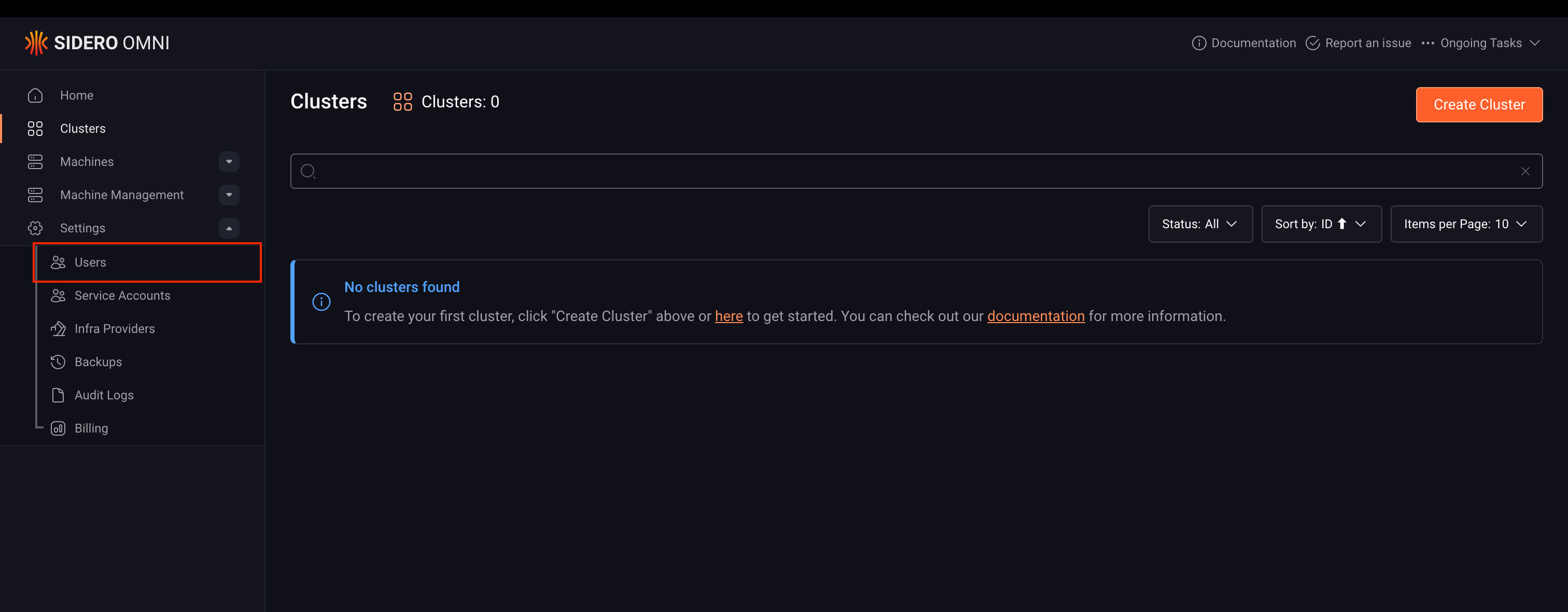 Users Tab