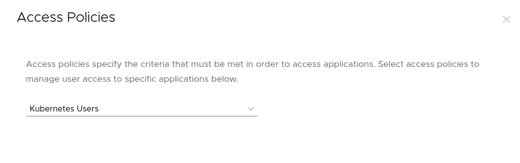 Access policy selection