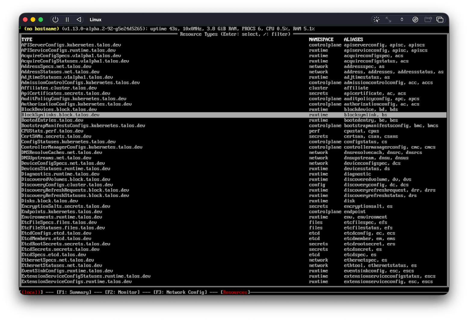 Interactive Dashboard Resource Viewer Screen