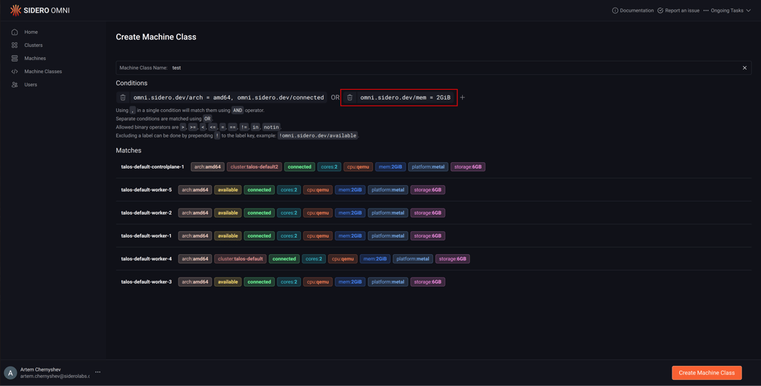 Minuki Creating Machine Create a Machine Class - Sidero Documentation