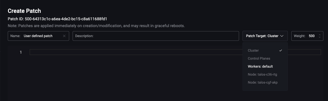 Create a Patch for Cluster Machines - Sidero Documentation