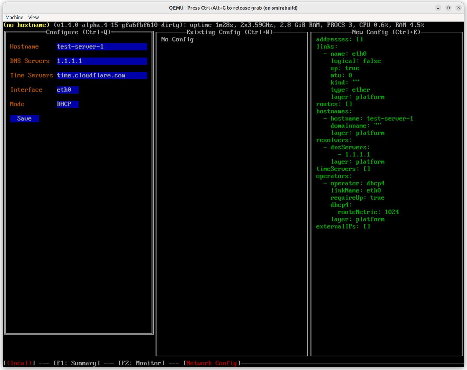 Interactive Dashboard Summary Screen