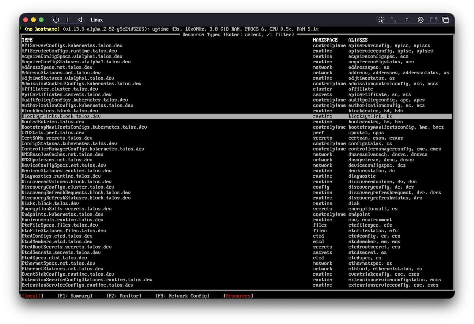 Interactive Dashboard Resource Viewer Screen