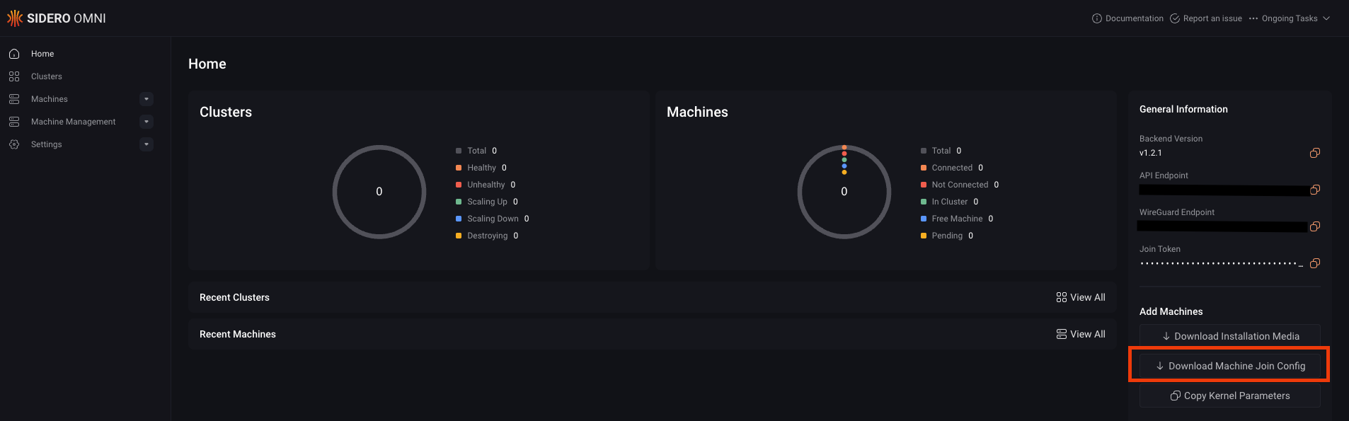Download Machine Join Config Button