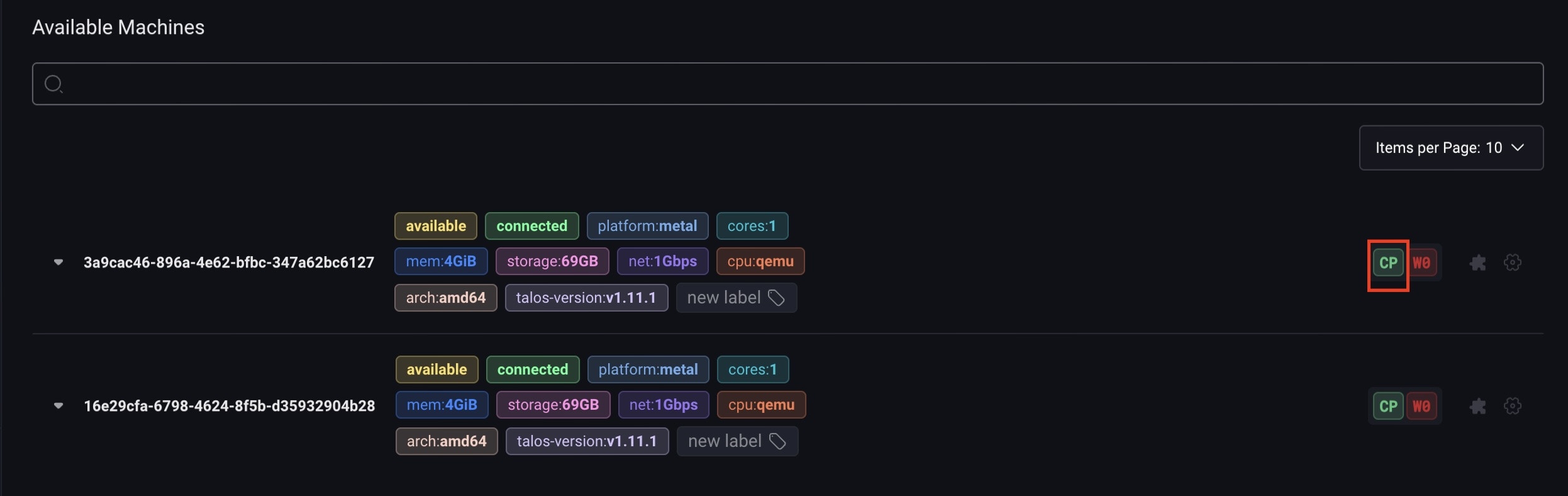 Control Plane button