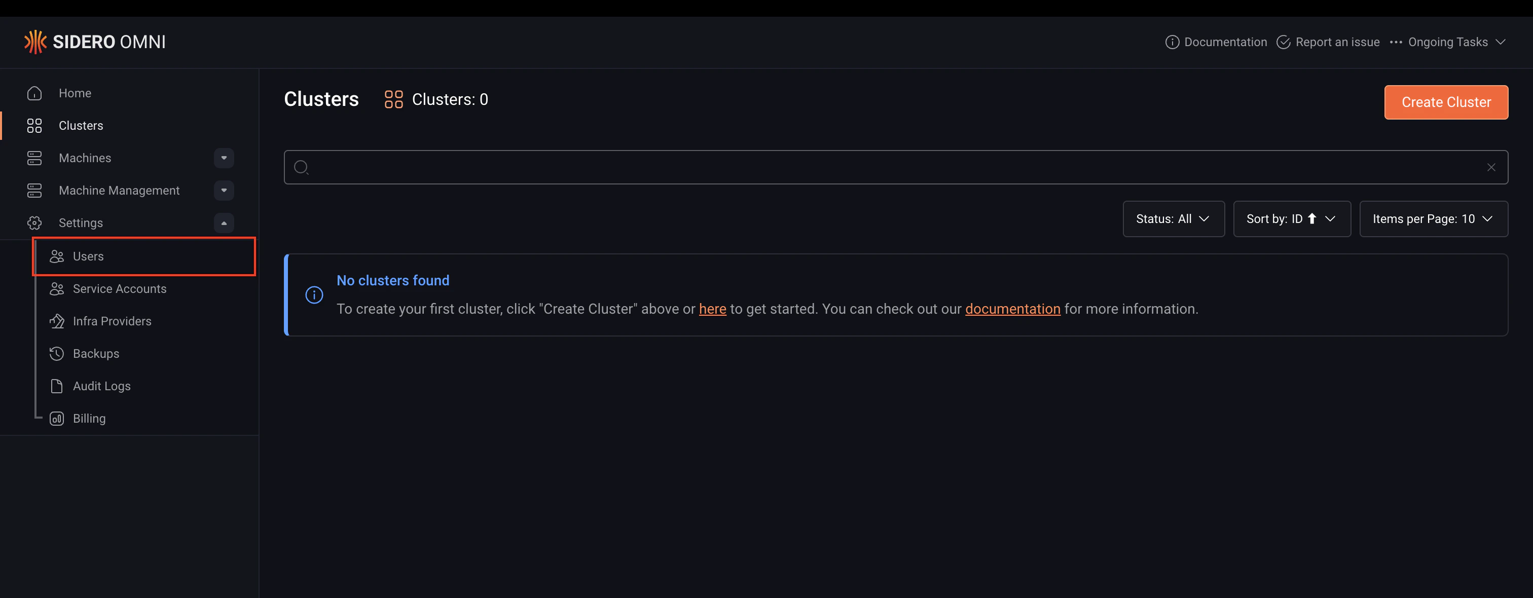 Users Tab