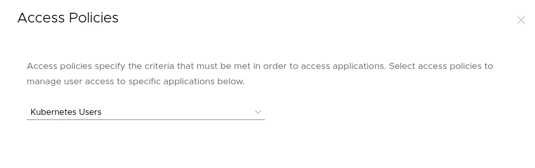 Access policy selection