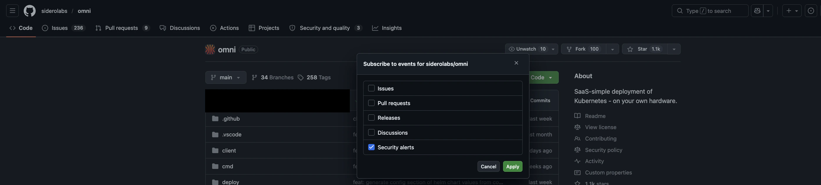 Security alerts