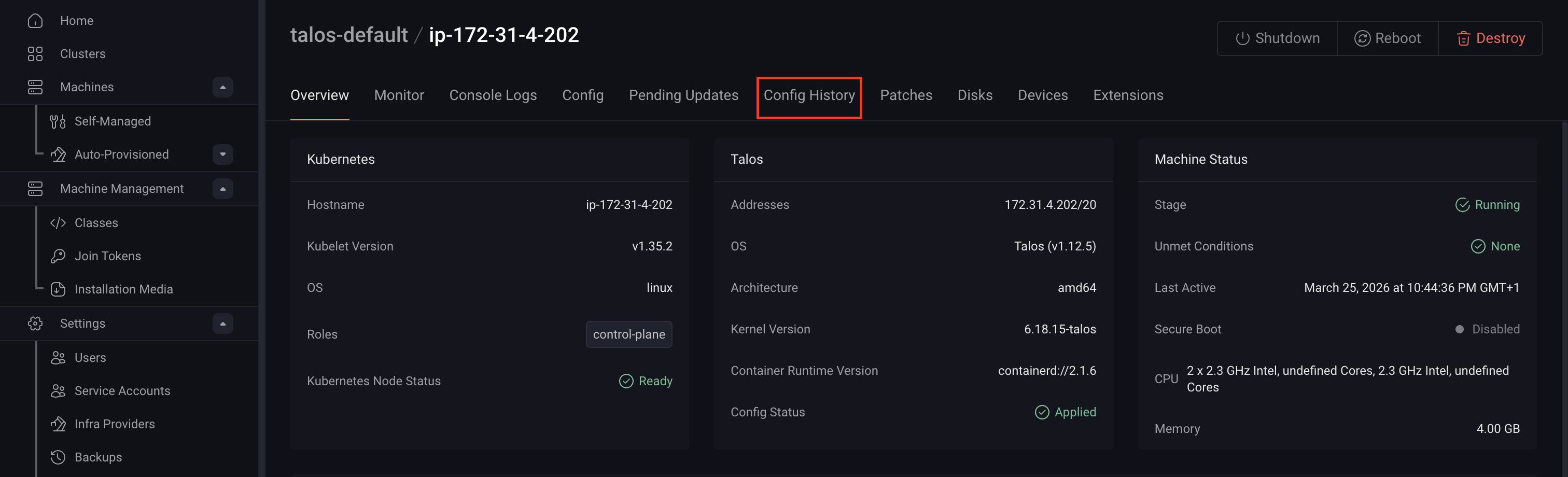 Create a Patch for Cluster Machines - Sidero Documentation