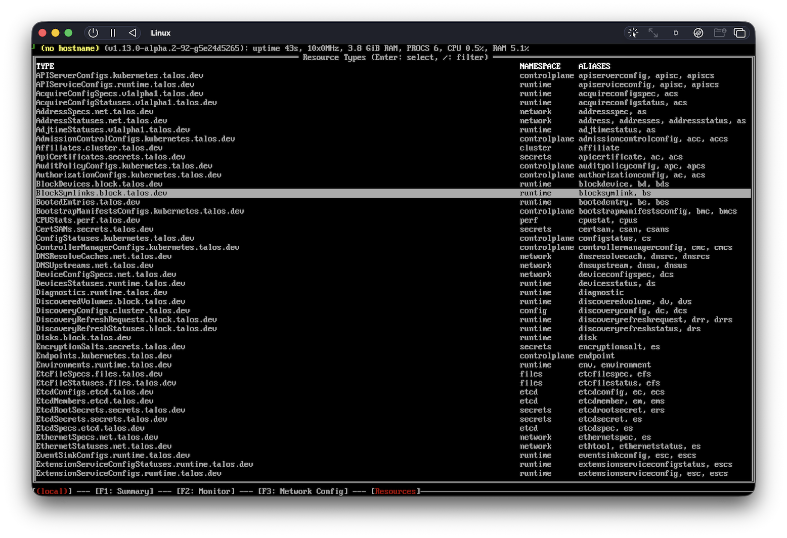 Interactive Dashboard Resource Viewer Screen