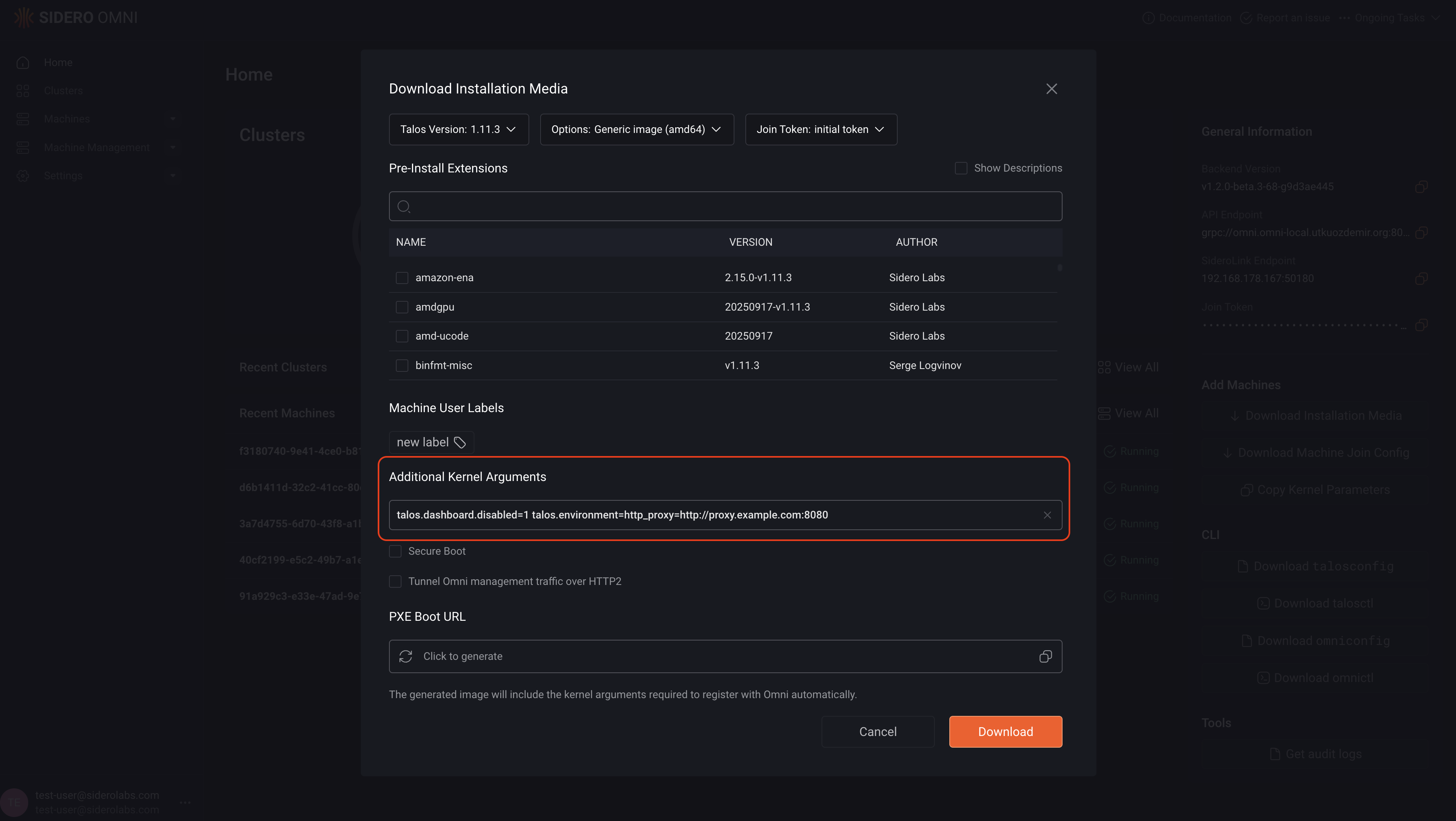 Download installation media