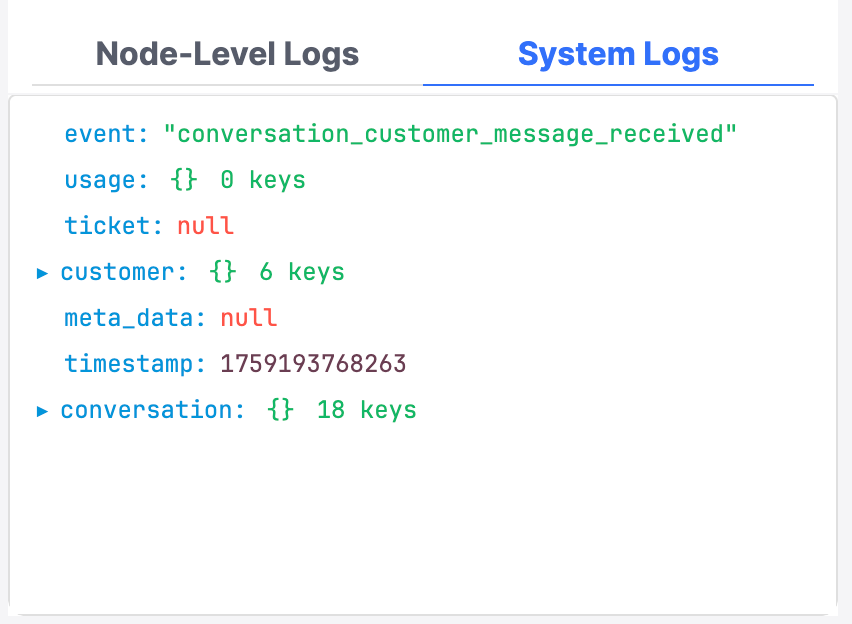 Playground System Logs