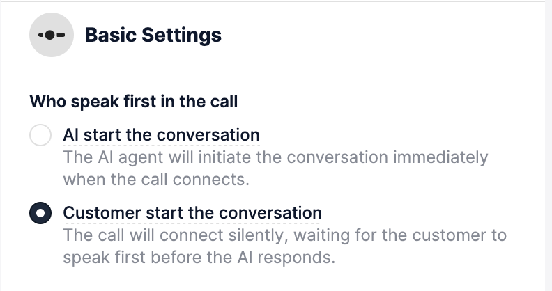 Agent Basic Settings