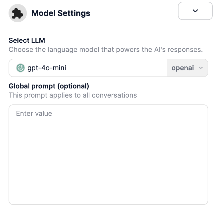 Agent Model Settings