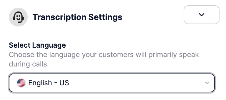 Agent Transcription Settings