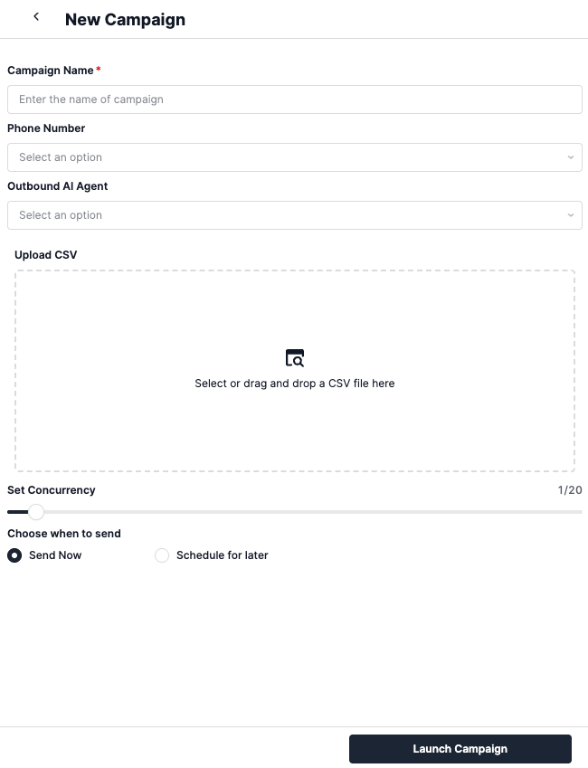 New Campaign Form