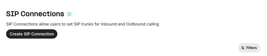 Create SIP Connection